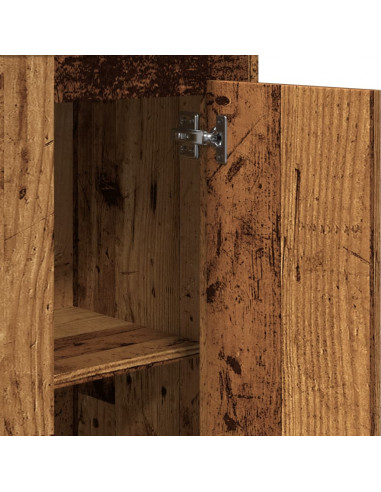 Credenza Legno Antico 36x35,5x103,5 cm in Legno Multistrato