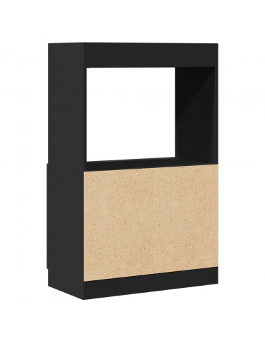 Credenza Nera 63x33x100 cm in Legno Multistrato