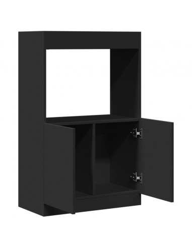 Credenza Nera 63x33x100 cm in Legno Multistrato