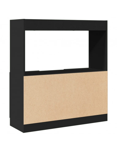 Credenza Nera 92x33x100 cm in Legno Multistrato