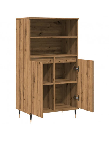 Credenza Rovere Artigianale 60x36x110 cm in Legno Multistrato