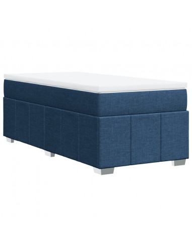 Giroletto a Molle con Materasso Blu 100x200 cm in Tessuto