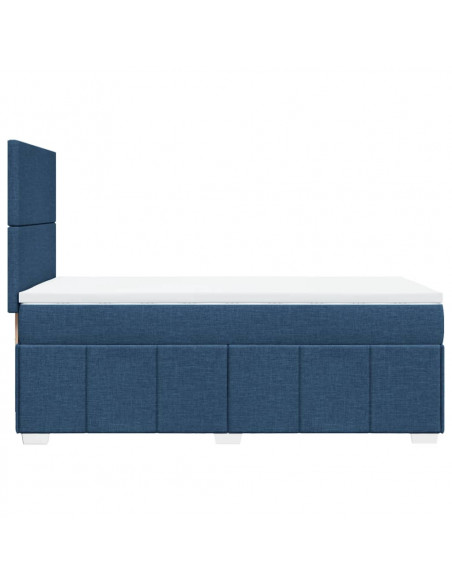 Giroletto a Molle con Materasso Blu 100x200 cm in Tessuto
