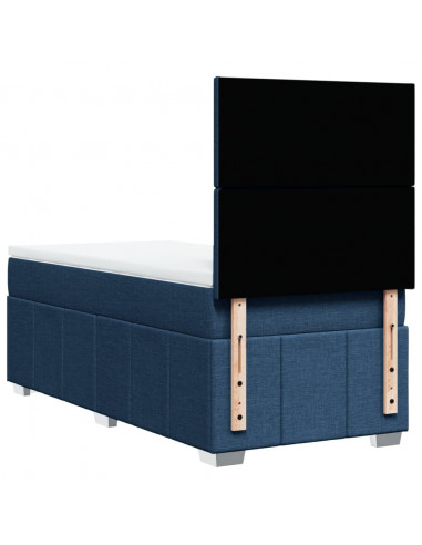 Giroletto a Molle con Materasso Blu 100x200 cm in Tessuto