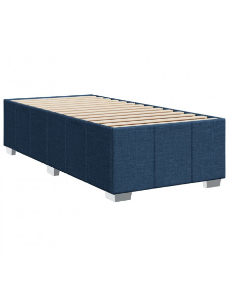 Giroletto a Molle con Materasso Blu 100x200 cm in Tessuto