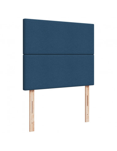 Giroletto a Molle con Materasso Blu 120x190 cm in Tessuto