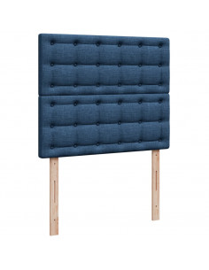 Giroletto a Molle con Materasso Blu 120x190 cm in Tessuto 2