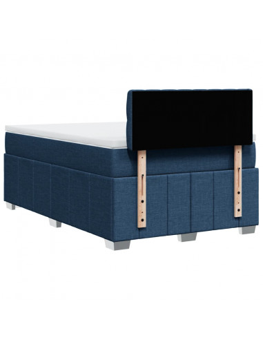 Giroletto a Molle con Materasso Blu 120x190 cm in Tessuto