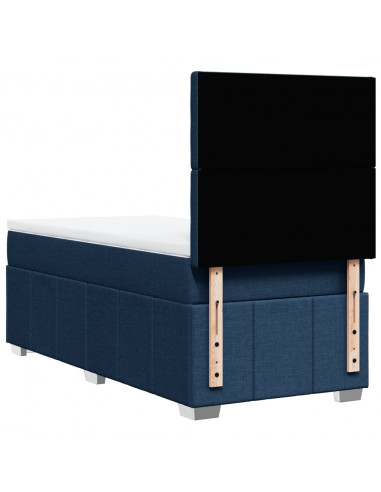 Giroletto a Molle con Materasso Blu 90x200 cm inTessuto