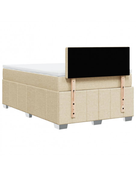 Giroletto a Molle con Materasso Crema 120x190 cm in Tessuto