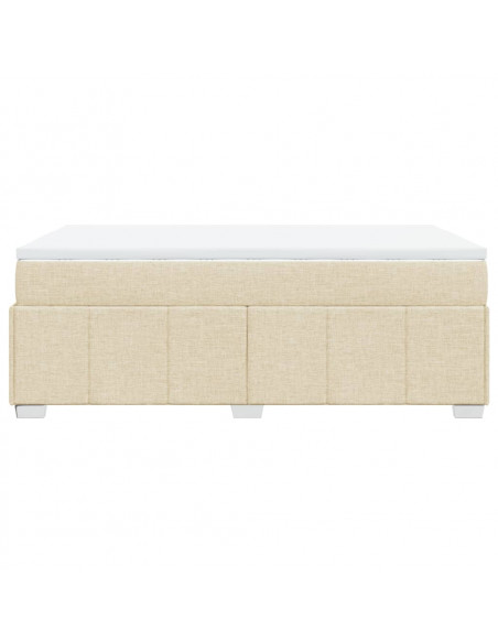 Giroletto a Molle con Materasso Crema 120x190 cm in Tessuto