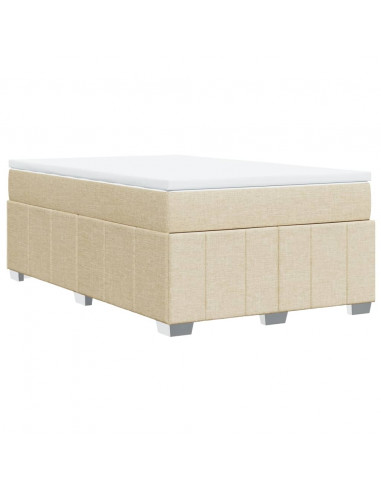 Giroletto a Molle con Materasso Crema 120x190 cm in Tessuto
