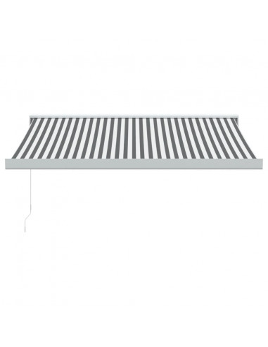 Tenda da Sole Antracite e Bianca 3x2,5 m Tessuto e Alluminio