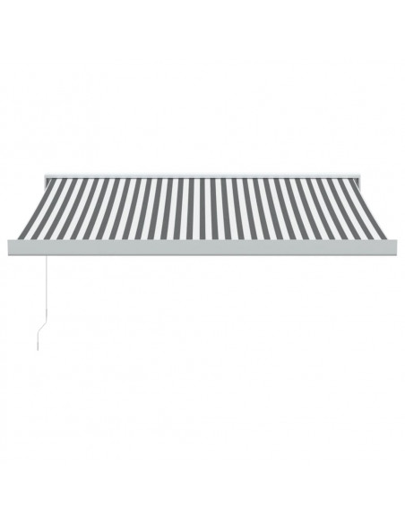 Tenda da Sole Antracite e Bianca 3x2,5 m Tessuto e Alluminio