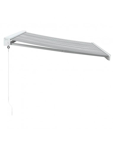 Tenda da Sole Antracite e Bianca 3x2,5 m Tessuto e Alluminio