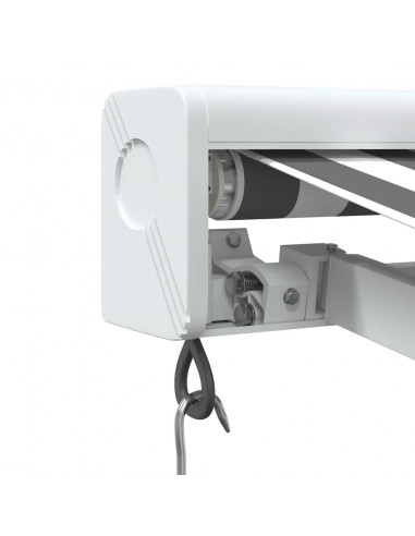 Tenda da Sole Antracite e Bianca 3x2,5 m Tessuto e Alluminio