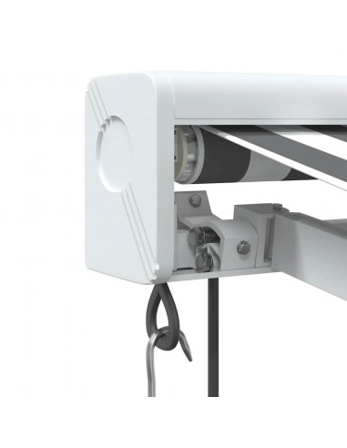 Tenda da Sole Antracite e Bianca 3x2,5 m Tessuto e Alluminio