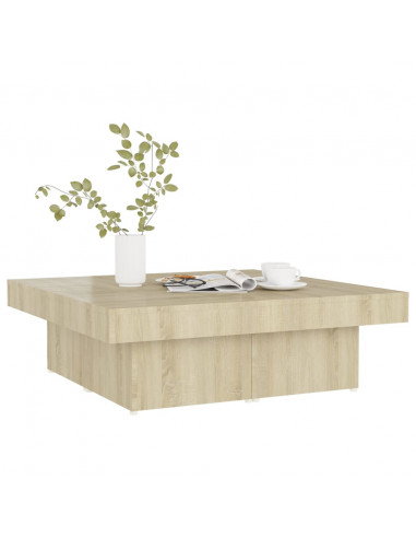 Tavolino da Salotto Rovere Sonoma 90x90x28 cm Legno Multistrato
