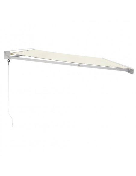 Tenda da Sole Retrattile Crema 5x3 m in Tessuto e Alluminio