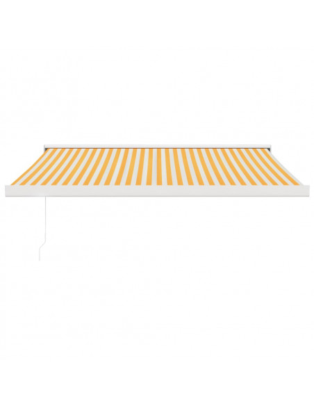 Tenda Retrattile Gialla e Bianca 3x2,5 m in Tessuto e Alluminio