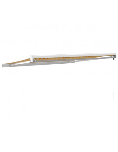 Tenda Retrattile Gialla e Bianca 3x2,5 m in Tessuto e Alluminio