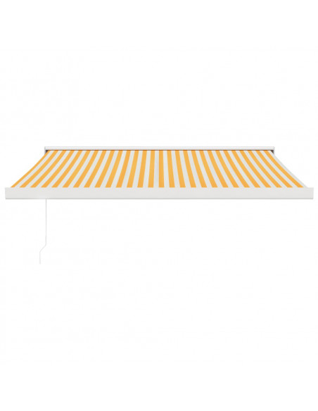 Tenda Retrattile Gialla e Bianca 3x2,5 m in Tessuto e Alluminio