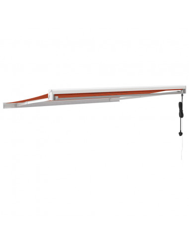 Tenda Retrattile Arancione Marrone 3x2,5 m Tessuto e Alluminio