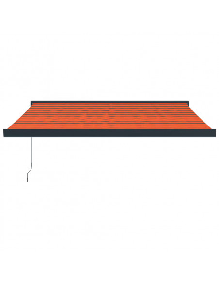 Tenda Retrattile Arancione Marrone 3,5x2,5m Tessuto e Alluminio