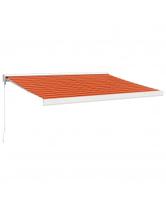 Tenda Retrattile Arancione Marrone 3,5x2,5m Tessuto e Alluminio