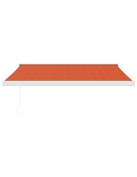 Tenda Retrattile Arancione Marrone 3,5x2,5m Tessuto e Alluminio