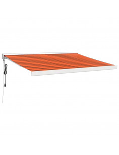 Tenda Retrattile Arancione Marrone 3,5x2,5m Tessuto e Alluminio