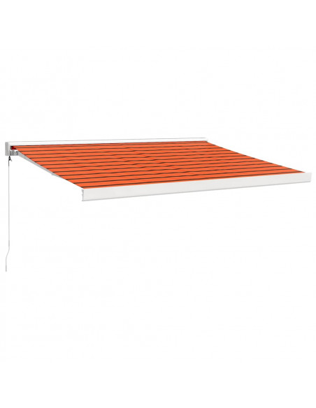 Tenda Retrattile Arancione e Marrone 3x2,5m Tessuto e Alluminio