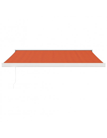 Tenda Retrattile Arancione e Marrone 3x2,5m Tessuto e Alluminio