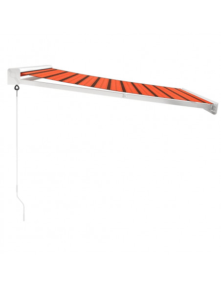 Tenda Retrattile Arancione e Marrone 3x2,5m Tessuto e Alluminio