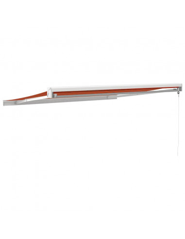 Tenda Retrattile Arancione e Marrone 3x2,5m Tessuto e Alluminio