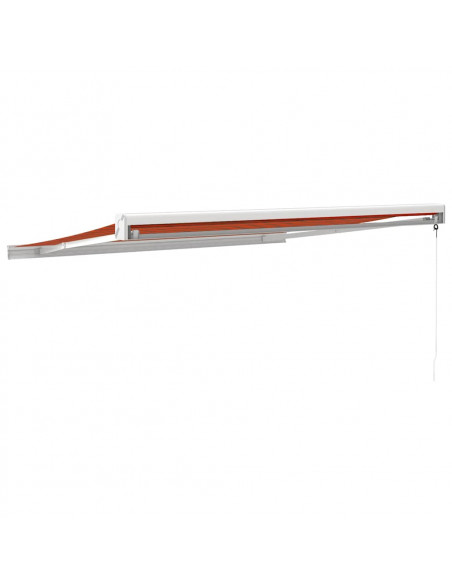 Tenda Retrattile Arancione e Marrone 3x2,5m Tessuto e Alluminio