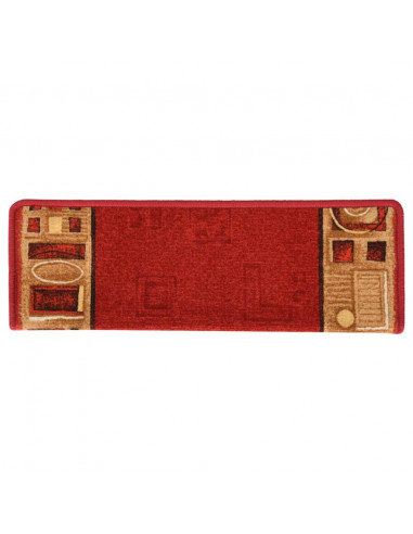 Tappetini per Scale Autoadesivi 5pz 65x21x4 cm Rossi