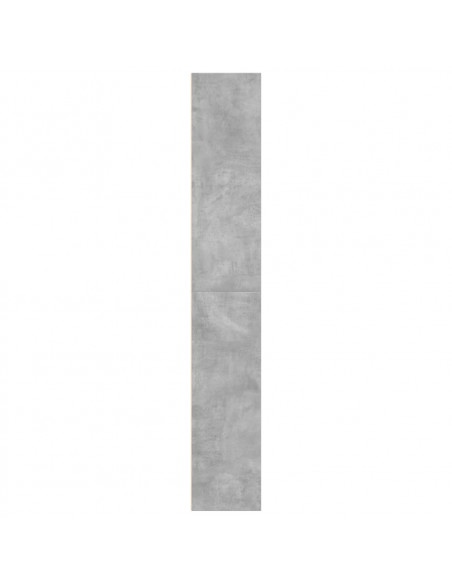 Libreria Grigio Cemento 60x30x189 cm in Legno Multistrato