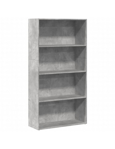 Libreria Grigio Cemento 80x30x152 cm in Legno Multistrato