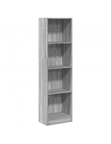 Libreria Grigio Sonoma 40x24x143 cm in Legno Multistrato