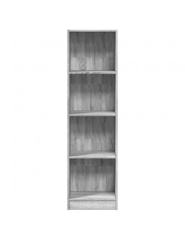 Libreria Grigio Sonoma 40x24x143 cm in Legno Multistrato