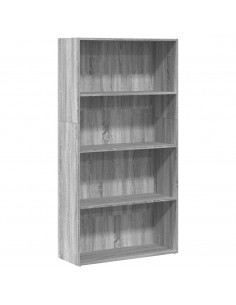 Libreria Grigio Sonoma 80x30x152 cm in Legno Multistrato 2