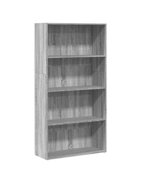 Libreria Grigio Sonoma 80x30x152 cm in Legno Multistrato