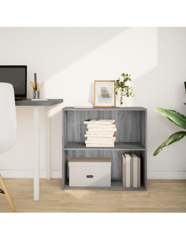 Libreria Grigio Sonoma 80x30x77 cm in Legno Multistrato