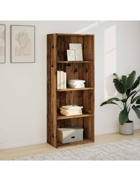 Libreria Legno Antico 60x30x152 cm in Legno Multistrato