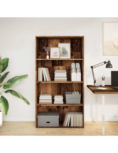Libreria Legno Antico 80x30x152 cm in Legno Multistrato