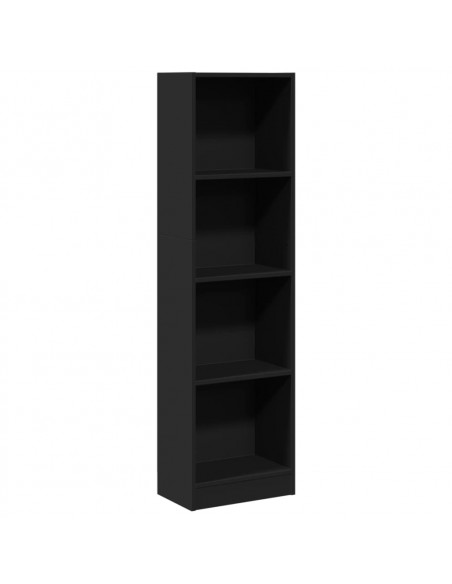 Libreria Nera 40x24x143 cm in Truciolato