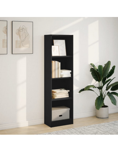 Libreria Nera 40x24x143 cm in Truciolato