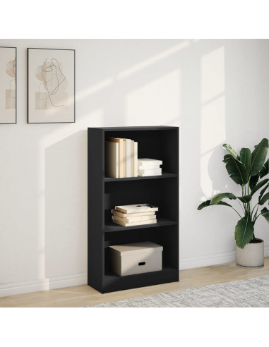 Libreria Nera 60x24x109 cm in Truciolato