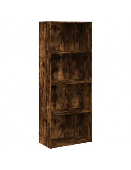 Libreria Rovere Fumo 60x30x152 cm in Legno Multistrato